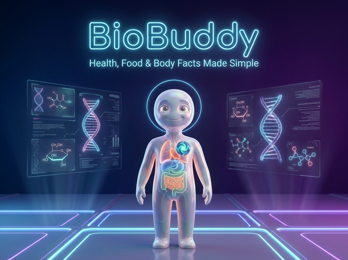 Buddy presenting the BioBuddy guide
